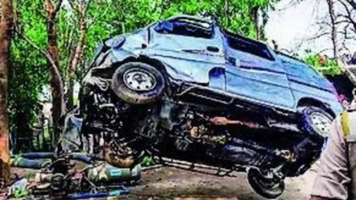 12 killed as van hits biker, plunges into well in Madhya Pradesh | India News