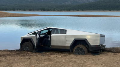 Tesla Cybertruck owner gets stuck in water after believing Elon Musk’s claims |