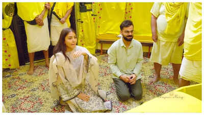 Anushka Sharma visits Vrindavan with Virat Kohli after his retirement from Test cricket; asks Premanand Maharaj ‘Kya naam jap se ho jayega?’ – WATCH video |