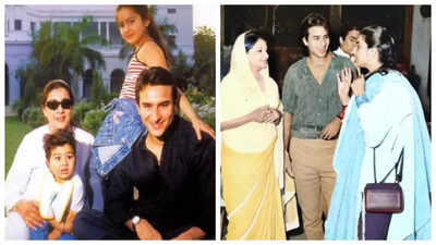 Rare and unseen photo of Sharmila Tagore engaged in a conversation with ex-daughter-in-law Amrita Singh and son Saif Ali Khan resurfaces |