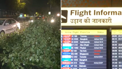 Delhi rain: Thunderstorm brings national capital to halt, flights delayed, traffic hit | India News