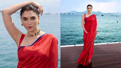 Aditi Rao Hydari’s red saree and ‘ek chutki sindoor’ look is the best Cannes look of the year, feel fans