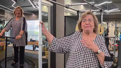 Helen jumps on a trampoline, does Pilates, dances to ‘Monica O My Darling’ as part of her workout: ‘I am a girl of 85’. Watch | Hindi Movie News