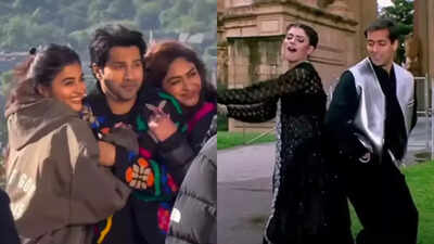 Varun Dhawan, Pooja Hegde, Mrunal Thakur’s leaked video recreating Salman Khan–Sushmita Sen’s ‘Chunnari Chunnari’ stirs internet; fans say ‘don’t ruin it’ |