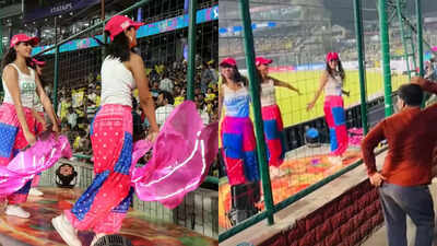 Fan goes wild imitating cheerleaders during IPL match, police steps in – WATCH | Cricket News