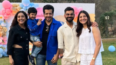 Anushka Sharma and Virat Kohli’s UNSEEN PIC from daughter Vamika’s birthday party will melt your heart | Hindi Movie News