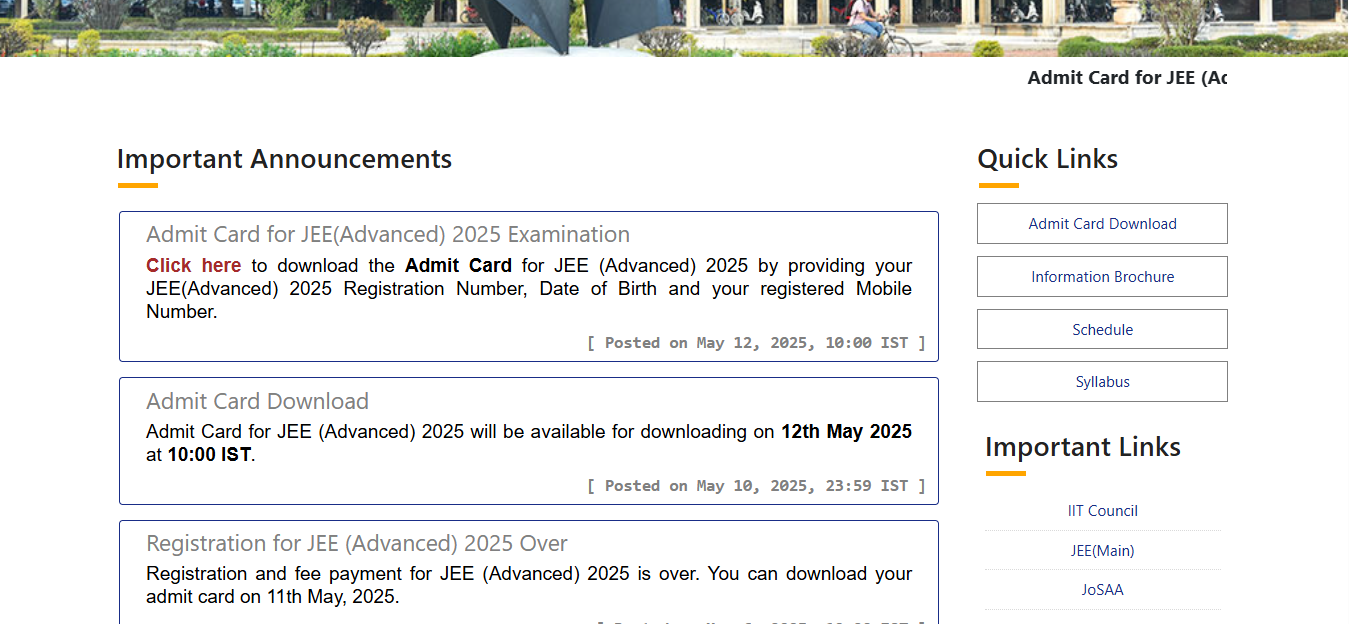 JEE Advanced 2025 admit card released: Direct link to download hall ticket here |