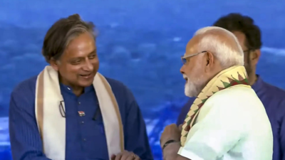 PM Modi mocks INDIA bloc with ‘sleepless nights’ jibe in presence of Shashi Tharoor, Pinarayi Vijayan | India News